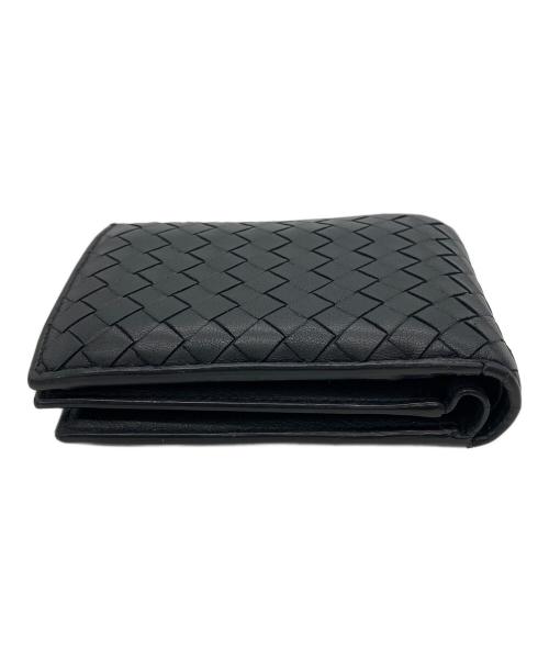 BOTTEGA VENETA（ボッテガベネタ）BOTTEGA VENETA (ボッテガベネタ) 2つ折り財布 ブラックの古着・服飾アイテム