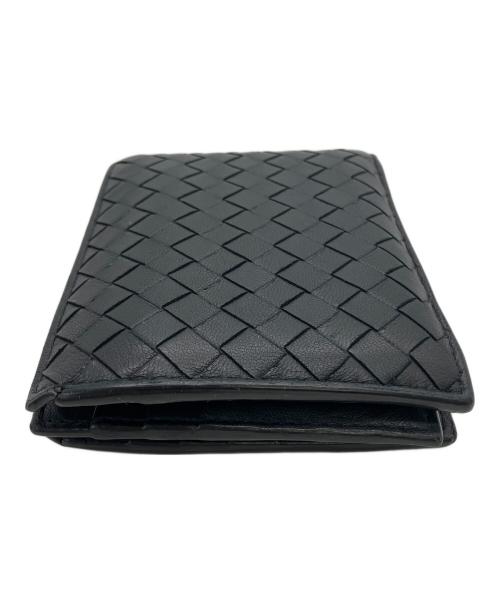 BOTTEGA VENETA（ボッテガベネタ）BOTTEGA VENETA (ボッテガベネタ) 2つ折り財布 ブラックの古着・服飾アイテム