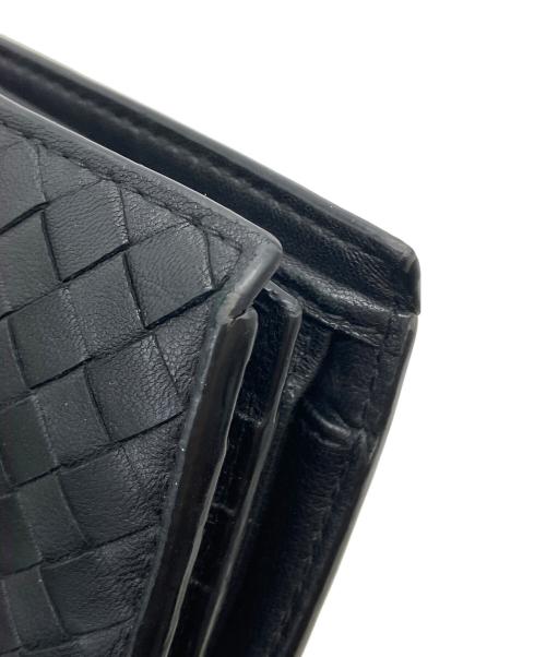 BOTTEGA VENETA（ボッテガベネタ）BOTTEGA VENETA (ボッテガベネタ) 2つ折り財布 ブラックの古着・服飾アイテム