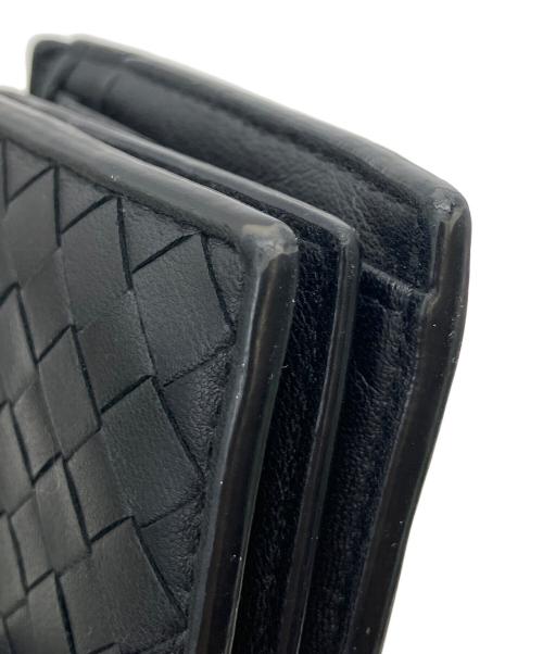 BOTTEGA VENETA（ボッテガベネタ）BOTTEGA VENETA (ボッテガベネタ) 2つ折り財布 ブラックの古着・服飾アイテム