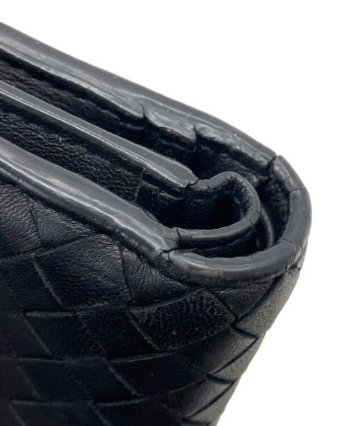 BOTTEGA VENETA（ボッテガベネタ）BOTTEGA VENETA (ボッテガベネタ) 2つ折り財布 ブラックの古着・服飾アイテム