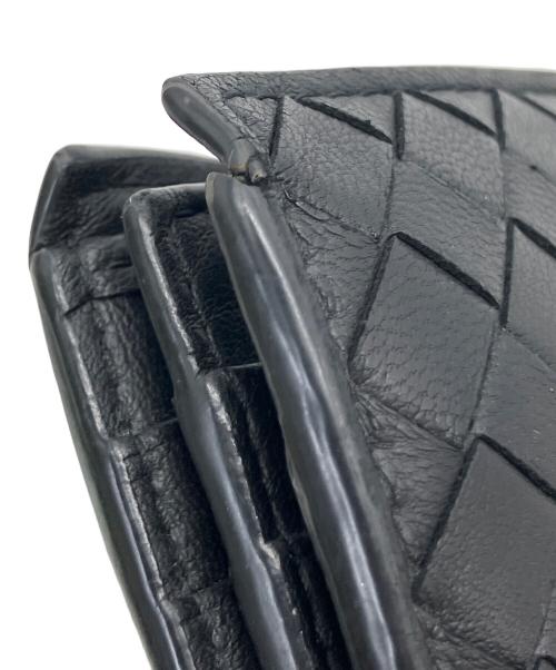 BOTTEGA VENETA（ボッテガベネタ）BOTTEGA VENETA (ボッテガベネタ) 2つ折り財布 ブラックの古着・服飾アイテム