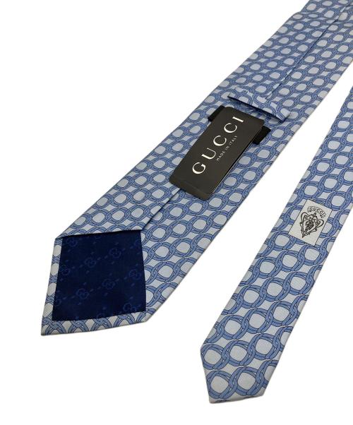 GUCCI（グッチ）GUCCI (グッチ) シルクネクタイ ブルー サイズ:FREE 未使用品の古着・服飾アイテム