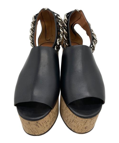 GIVENCHY（ジバンシィ）GIVENCHY (ジバンシィ) チェーンアンクルサンダル ブラック×ベージュ サイズ:不明の古着・服飾アイテム