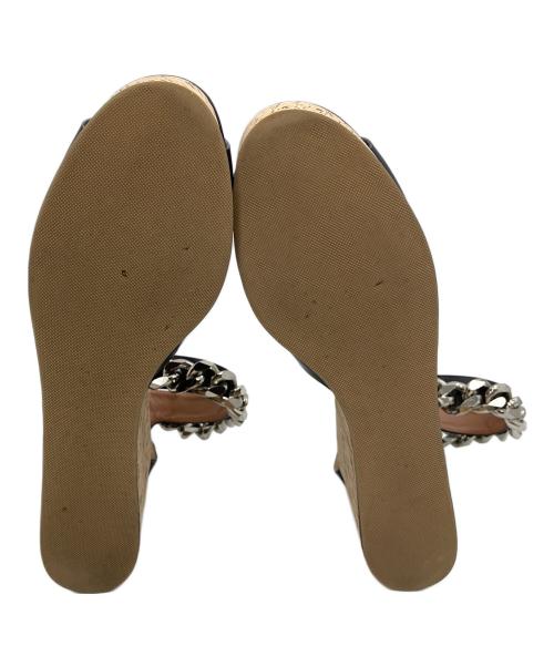 GIVENCHY（ジバンシィ）GIVENCHY (ジバンシィ) チェーンアンクルサンダル ブラック×ベージュ サイズ:不明の古着・服飾アイテム