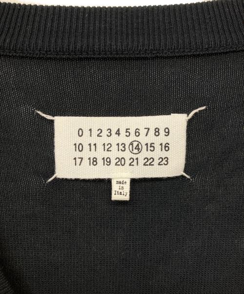 Maison Margiela（メゾンマルジェラ）Maison Margiela (メゾンマルジェラ) レザーエルボーパッチカーディガン ブラック サイズ:Mの古着・服飾アイテム