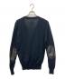 中古・古着 Maison Margiela (メゾンマルジェラ) レザーエルボーパッチカーディガン ブラック サイズ:M：18000円