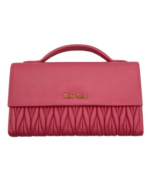 MIU MIU（ミュウミュウ）MIU MIU (ミュウミュウ) 長財布 ピンクの古着・服飾アイテム