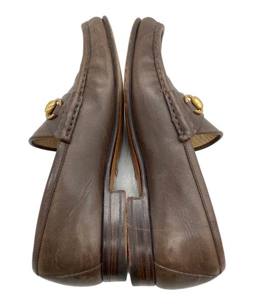 GUCCI（グッチ）GUCCI (グッチ) ビットローファー ブラウン サイズ:7 1/2 Eの古着・服飾アイテム
