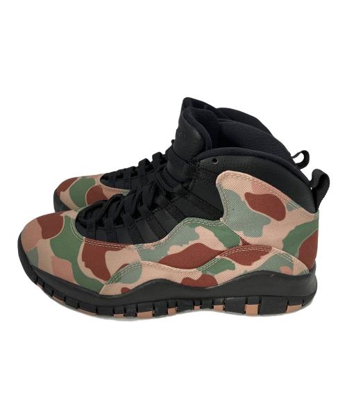 NIKE（ナイキ）NIKE (ナイキ) ジョーダン10 カモフラ ブラウン サイズ:26cmの古着・服飾アイテム