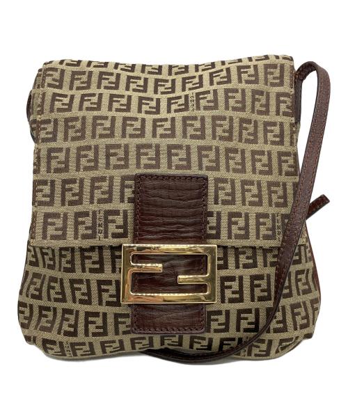 FENDI（フェンディ）FENDI (フェンディ) ズッキーノ　ショルダーバッグ ブラウンの古着・服飾アイテム