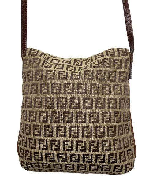 FENDI（フェンディ）FENDI (フェンディ) ズッキーノ　ショルダーバッグ ブラウンの古着・服飾アイテム