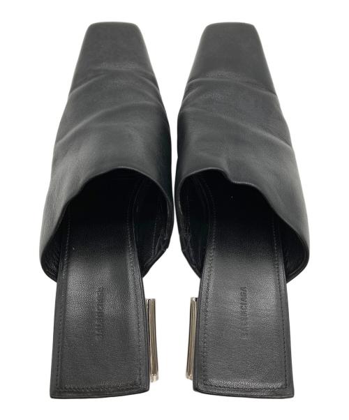 BALENCIAGA（バレンシアガ）BALENCIAGA (バレンシアガ) BBロゴ ブロックヒールミュール ブラック サイズ:38の古着・服飾アイテム