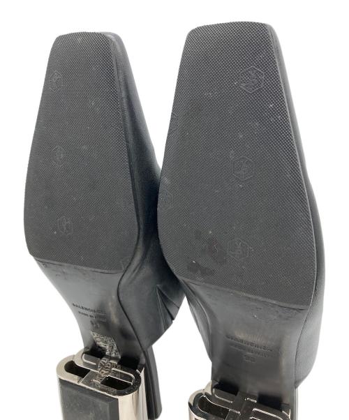 BALENCIAGA（バレンシアガ）BALENCIAGA (バレンシアガ) BBロゴ ブロックヒールミュール ブラック サイズ:38の古着・服飾アイテム