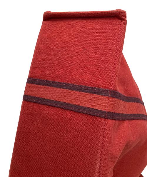 HERMES（エルメス）HERMES (エルメス) フルートゥFGM　キャンバストートバッグ レッドの古着・服飾アイテム