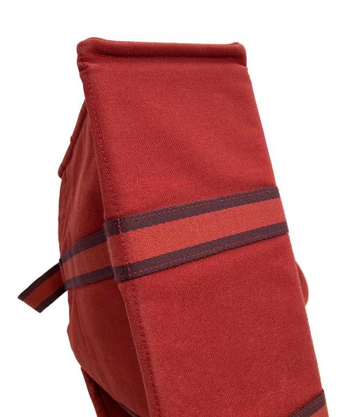 HERMES（エルメス）HERMES (エルメス) フルートゥFGM　キャンバストートバッグ レッドの古着・服飾アイテム