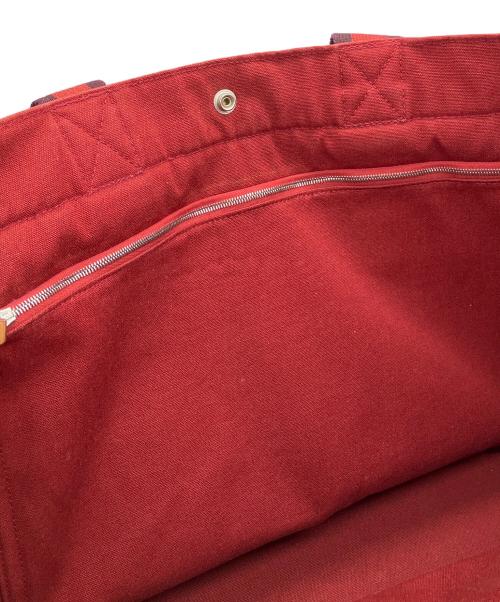 HERMES（エルメス）HERMES (エルメス) フルートゥFGM　キャンバストートバッグ レッドの古着・服飾アイテム