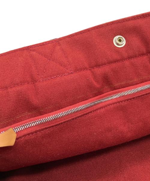 HERMES（エルメス）HERMES (エルメス) フルートゥFGM　キャンバストートバッグ レッドの古着・服飾アイテム