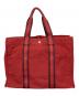 HERMES (エルメス) フルートゥFGM　キャンバストートバッグ レッド：15000円