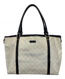 GUCCI（グッチ）の古着「GG　トートバッグ」｜ホワイト×ブラック