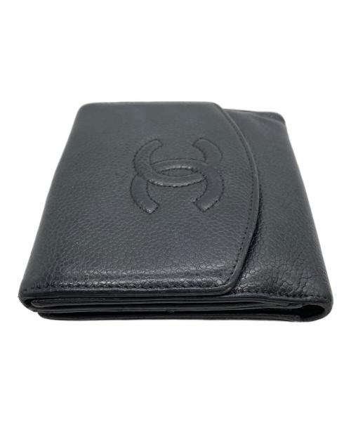 CHANEL（シャネル）CHANEL (シャネル) 2つ折り財布 ブラックの古着・服飾アイテム