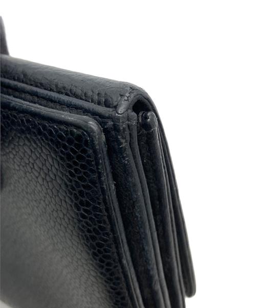 CHANEL（シャネル）CHANEL (シャネル) 2つ折り財布 ブラックの古着・服飾アイテム