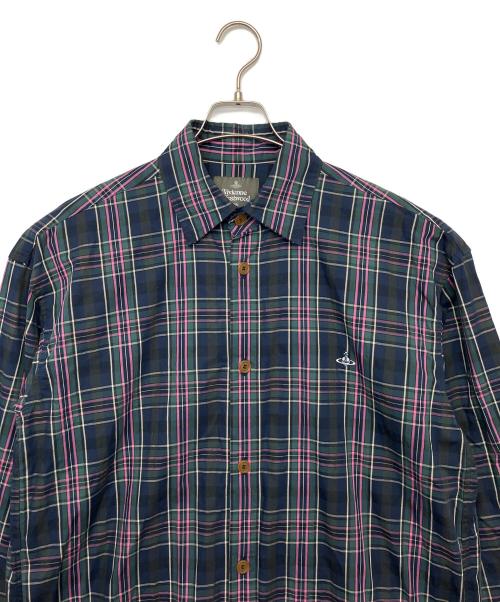 Vivienne Westwood（ヴィヴィアンウエストウッド）Vivienne Westwood (ヴィヴィアンウエストウッド) 長袖シャツ ネイビー サイズ:46の古着・服飾アイテム