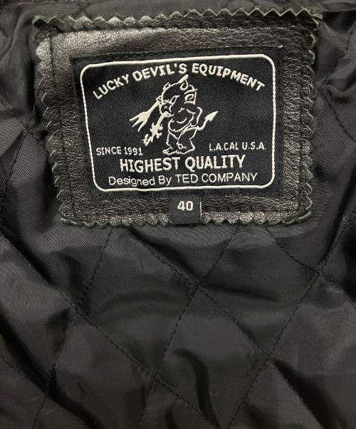 TED COMPANY（テッドカンパニー）TED COMPANY (テッドカンパニー) シングルライダースジャケット ブラック サイズ:40の古着・服飾アイテム