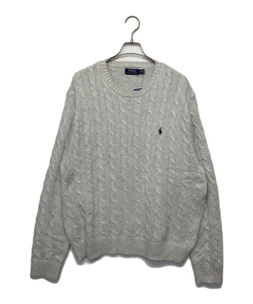 POLO RALPH LAUREN（ポロ・ラルフローレン）POLO RALPH LAUREN (ポロ・ラルフローレン) 薄手ニット グレー サイズ:XL 未使用品の古着・服飾アイテム