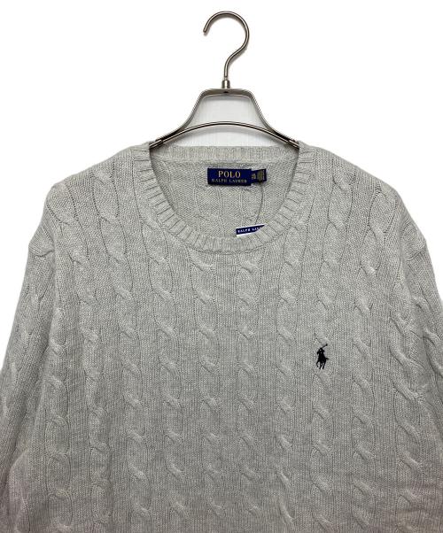 POLO RALPH LAUREN（ポロ・ラルフローレン）POLO RALPH LAUREN (ポロ・ラルフローレン) 薄手ニット グレー サイズ:XL 未使用品の古着・服飾アイテム