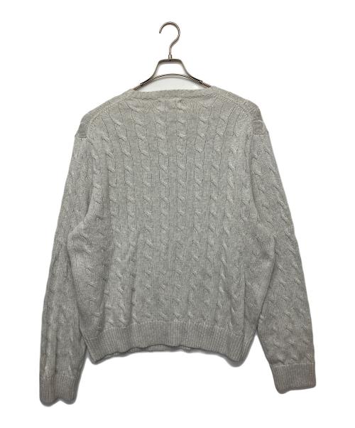 POLO RALPH LAUREN（ポロ・ラルフローレン）POLO RALPH LAUREN (ポロ・ラルフローレン) 薄手ニット グレー サイズ:XL 未使用品の古着・服飾アイテム
