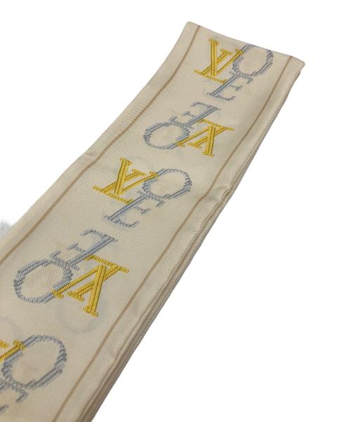 LOUIS VUITTON（ルイ ヴィトン）LOUIS VUITTON (ルイ ヴィトン) ザッツラブ　スカーフ ベージュの古着・服飾アイテム