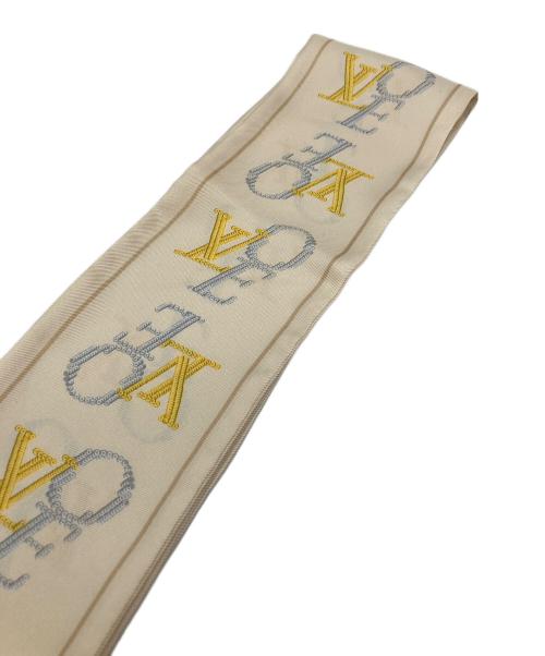LOUIS VUITTON（ルイ ヴィトン）LOUIS VUITTON (ルイ ヴィトン) ザッツラブ　スカーフ ベージュの古着・服飾アイテム