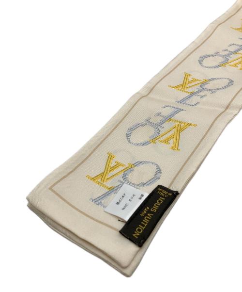 LOUIS VUITTON（ルイ ヴィトン）LOUIS VUITTON (ルイ ヴィトン) ザッツラブ　スカーフ ベージュの古着・服飾アイテム