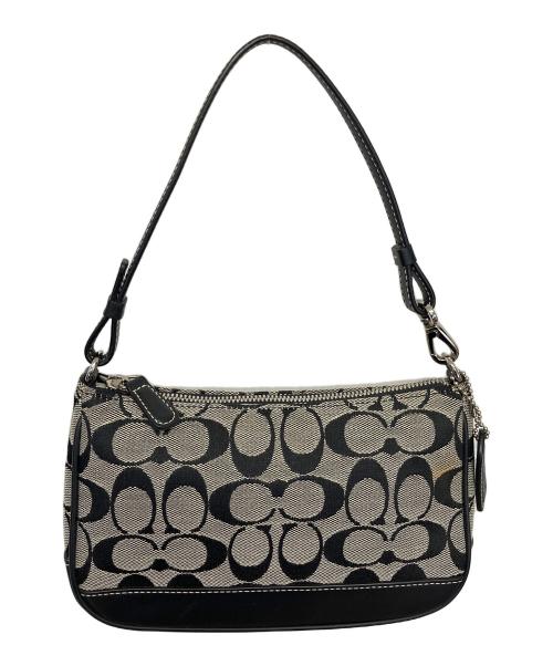 COACH（コーチ）COACH (コーチ) アクセサリーポーチ ブラック×グレーの古着・服飾アイテム