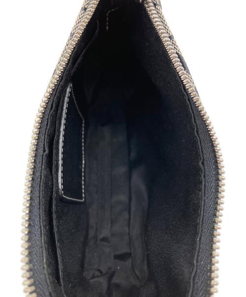 COACH（コーチ）COACH (コーチ) アクセサリーポーチ ブラック×グレーの古着・服飾アイテム