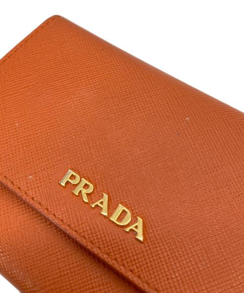 PRADA（プラダ）PRADA (プラダ) カードケース オレンジの古着・服飾アイテム