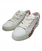 JIMMY CHOOジミーチュウ）の古着「スニーカー」｜ホワイト×オレンジ