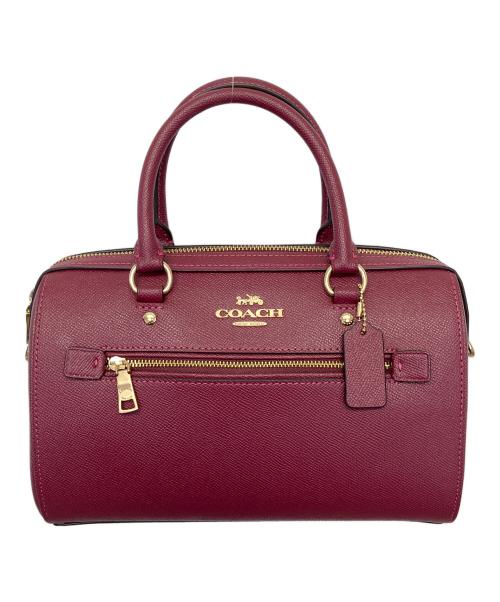 COACH（コーチ）COACH (コーチ) ハンドバッグ レッドの古着・服飾アイテム