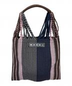 MARNIマルニ）の古着「ハンモックバック」｜ピンク×ブラウン