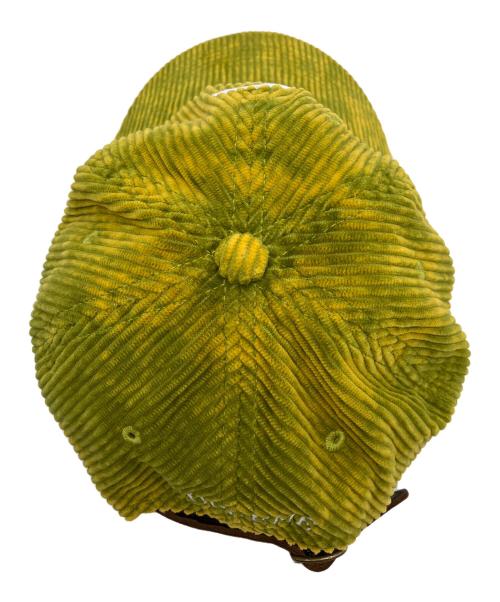 SUPREME（シュプリーム）SUPREME (シュプリーム) キャップ 23AW Corduroy Slogo 6Panel CaP グリーン×イエローの古着・服飾アイテム