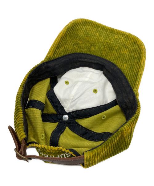 SUPREME（シュプリーム）SUPREME (シュプリーム) キャップ 23AW Corduroy Slogo 6Panel CaP グリーン×イエローの古着・服飾アイテム