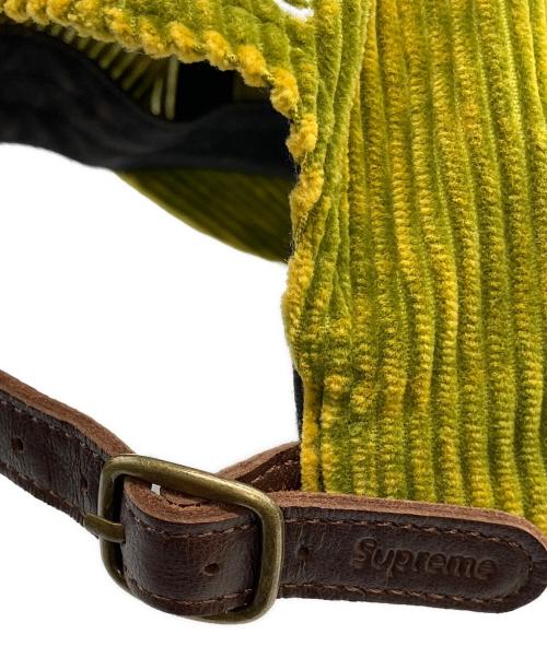SUPREME（シュプリーム）SUPREME (シュプリーム) キャップ 23AW Corduroy Slogo 6Panel CaP グリーン×イエローの古着・服飾アイテム