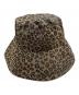 中古・古着 FENDI (フェンディ) レオパード柄バケットハット ブラウン：10000円