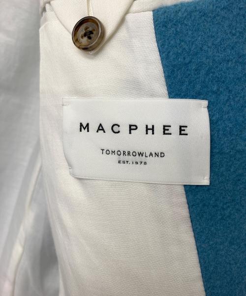 MACPHEE（マカフィー）MACPHEE (マカフィー) ウールコート スカイブルー サイズ:34の古着・服飾アイテム
