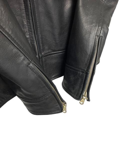 DOLCE & GABBANA（ドルチェ＆ガッバーナ）DOLCE & GABBANA (ドルチェ＆ガッバーナ) ドンキーカラー　レザージャケット ブラック サイズ:Mの古着・服飾アイテム