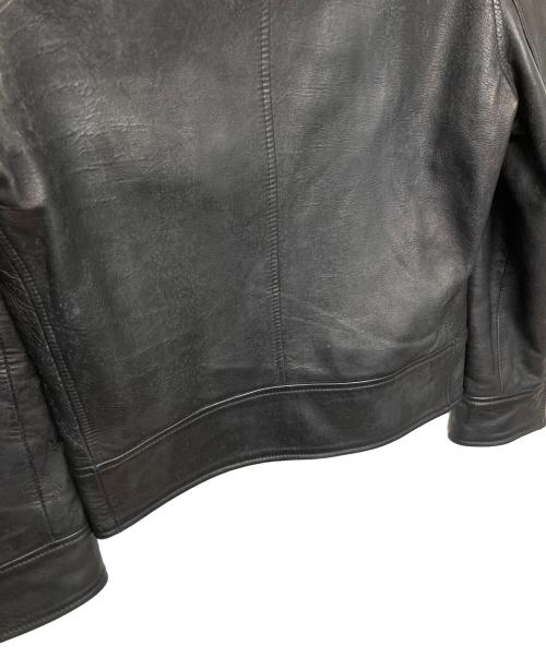 DOLCE & GABBANA（ドルチェ＆ガッバーナ）DOLCE & GABBANA (ドルチェ＆ガッバーナ) ドンキーカラー　レザージャケット ブラック サイズ:Mの古着・服飾アイテム