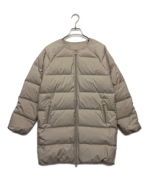 Pyrenex（ピレネックス）Pyrenex (ピレネックス) ノーカラーダウンコート ベージュ サイズ:36の古着・服飾アイテム