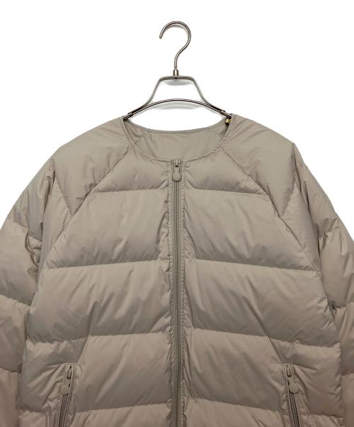 Pyrenex（ピレネックス）Pyrenex (ピレネックス) ノーカラーダウンコート ベージュ サイズ:36の古着・服飾アイテム