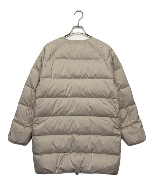 Pyrenex（ピレネックス）Pyrenex (ピレネックス) ノーカラーダウンコート ベージュ サイズ:36の古着・服飾アイテム